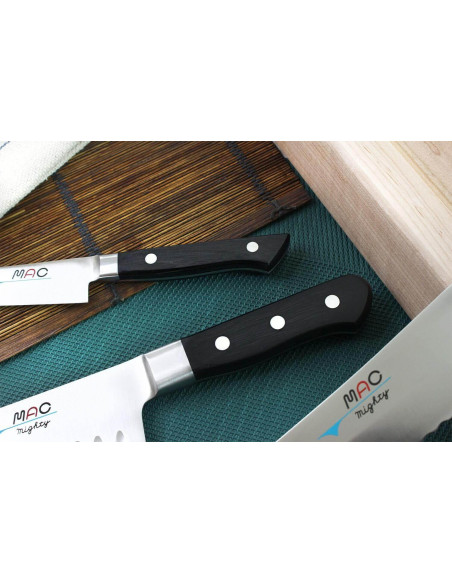 Sett med 3 MAC Professional kontor-, kokke- og brødkniver fra Japan