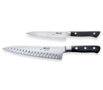 Conjunto de 2 facas japonesas universais MAC Professional + faca de chef em forma de favo de mel 2