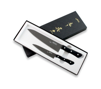 2 kpl MAC Black Universal + Chef Japanilaiset veitset 21.5cm (musta)