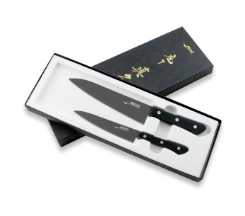 Set om 2 MAC Black Universal + Chef 18cm japanska knivar