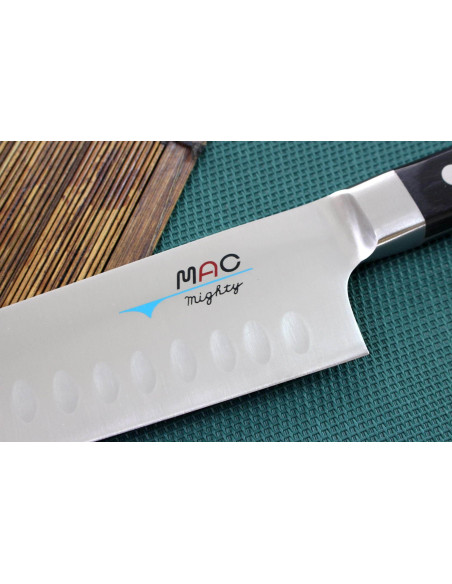 MAC Professional 17cm Japanese santoku knife with honeycomb design