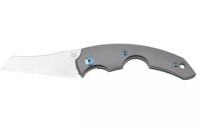 Fox Virtus FX.541TI hopfällbar cigarrkniv 10 cm titanhandtag + läderslida