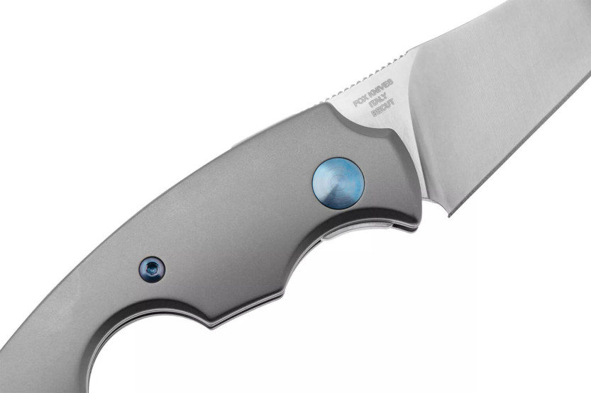 Fox Virtus FX.541TI hopfällbar cigarrkniv 10 cm titanhandtag + läderslida