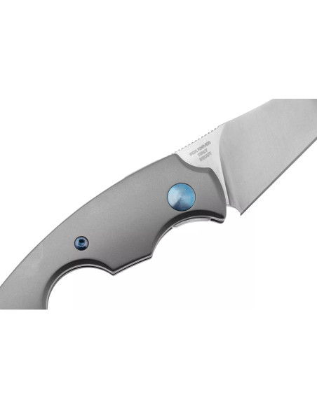 Fox Virtus FX.541TI hopfällbar cigarrkniv 10 cm titanhandtag + läderslida
