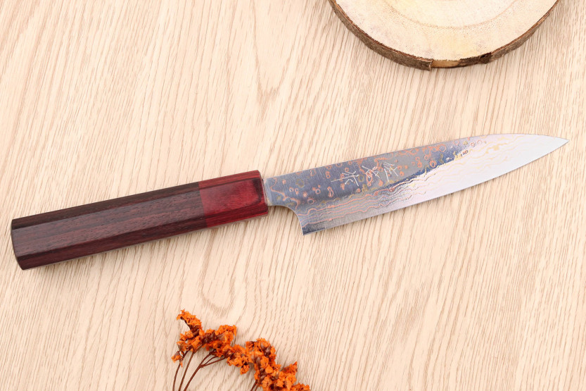 Takeshi Saji VG10 Rainbow 13cm Japans traditioneel schilmesje