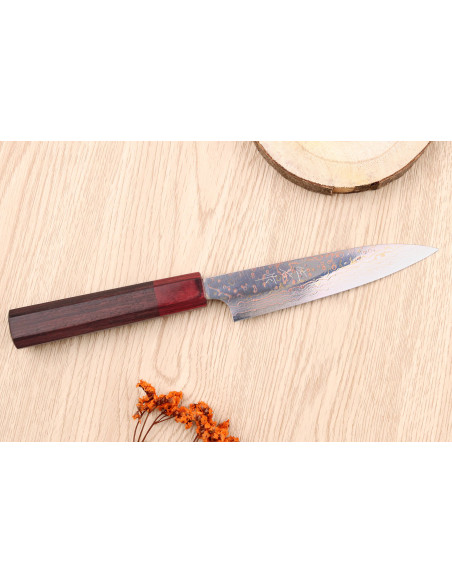 Takeshi Saji VG10 Rainbow 13 cm coltello spelucchino giapponese fatto a mano