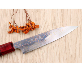 Takeshi Saji VG10 Rainbow 13cm japanilainen käsintehty kuorintaveitsi 2