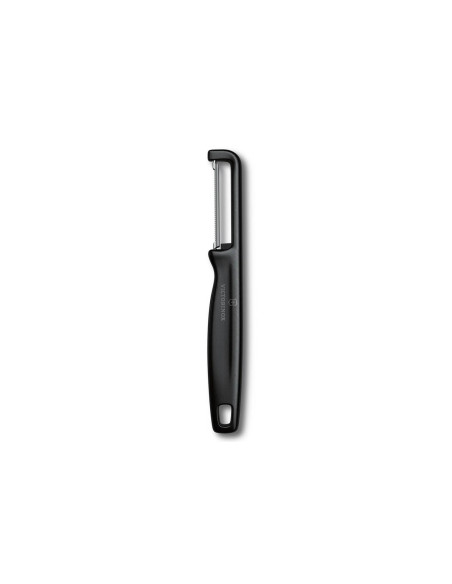 Victorinox Iota peeler with serrated blade and black handle