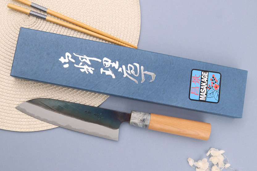 Masakage Mizu 16,5cm handgemaakt Japans santoku mes