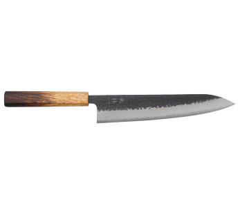 Cuchillo de cocinero tradicional japonés Yuzo Black AS roble quemado 24cm
