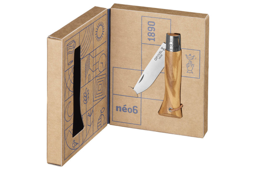 Cuchillo Opinel Neo6 7cm de hoja Mango de madera de olivo Opiflex