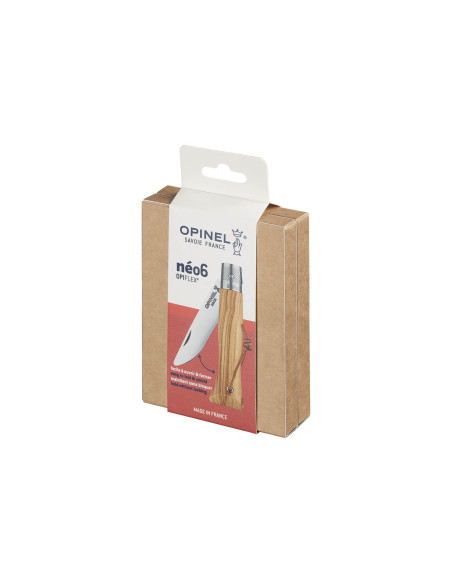 Opinel Neo6 knife 7cm blade Opiflex® olive wood handle