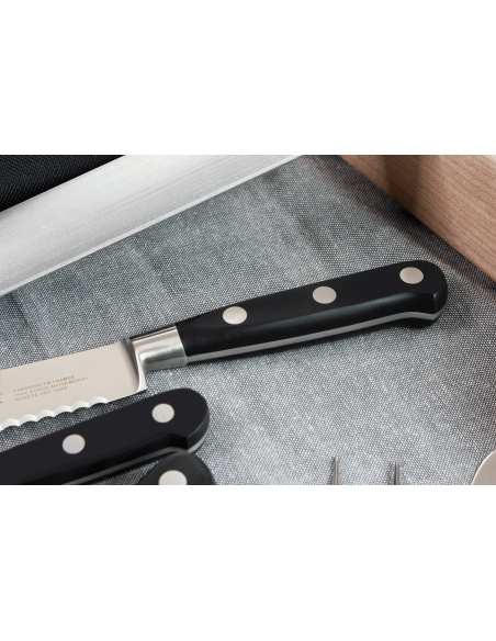 Bag of 5 Sabatier Ideal stainless steelknives + 1 Sharpening steel 100%French forged