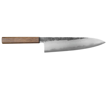 Faca de chef japonesa Hado Sumi B1D 24 cm feita à mão com cabo de carvalho