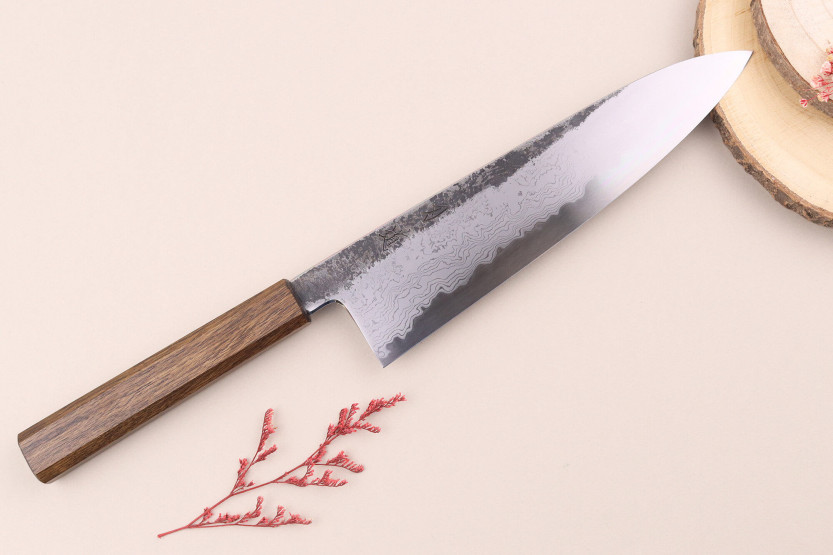 Hado Sumi B1D 24 cm håndlavet japansk kokkekniv med egetræshåndtag
