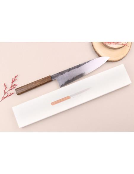 Hado Sumi B1D coltello da cuoco giapponese fatto a mano da 24 cm con manico in quercia