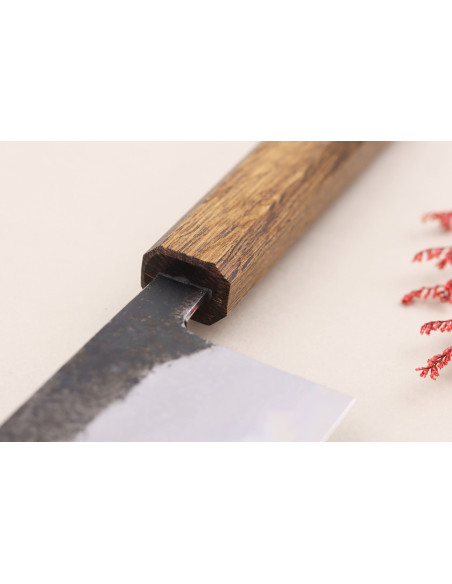 16,5 cm Hado Sumi B1D japansk håndlavet nakiri-kniv med egetræshåndtag