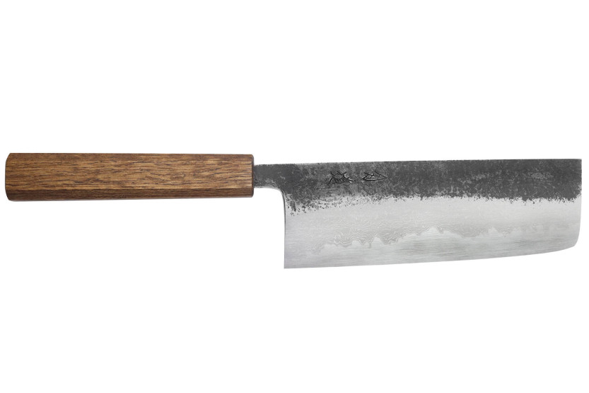 16,5 cm Hado Sumi B1D japansk håndlavet nakiri-kniv med egetræshåndtag