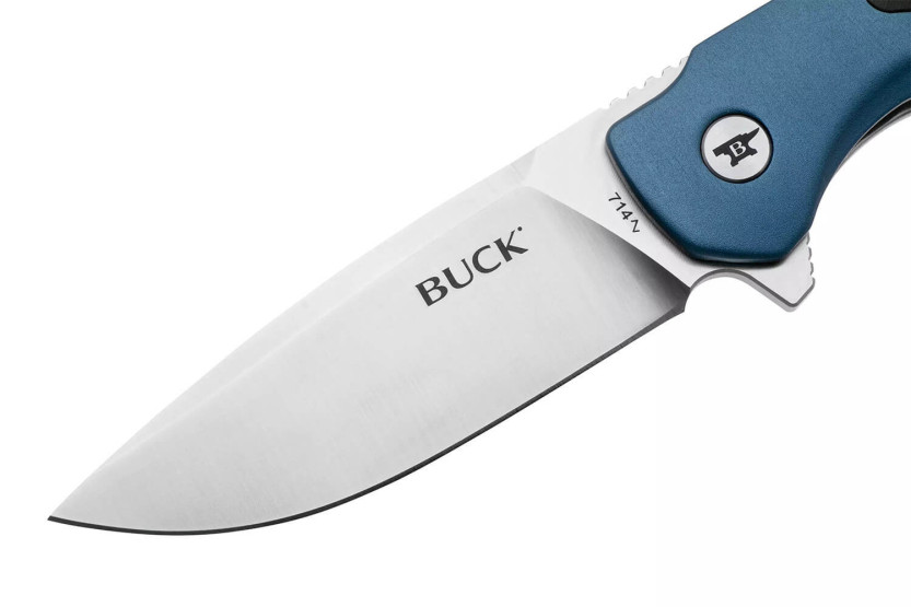 0714BLS BUCK STINGER coltello pieghevole 11cm manico blu