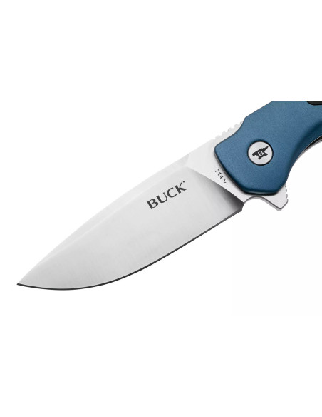 0714BLS Navaja plegable BUCK STINGER 11cm mango azul