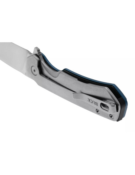 0714BLS BUCK STINGER foldekniv 11 cm med blått skaft