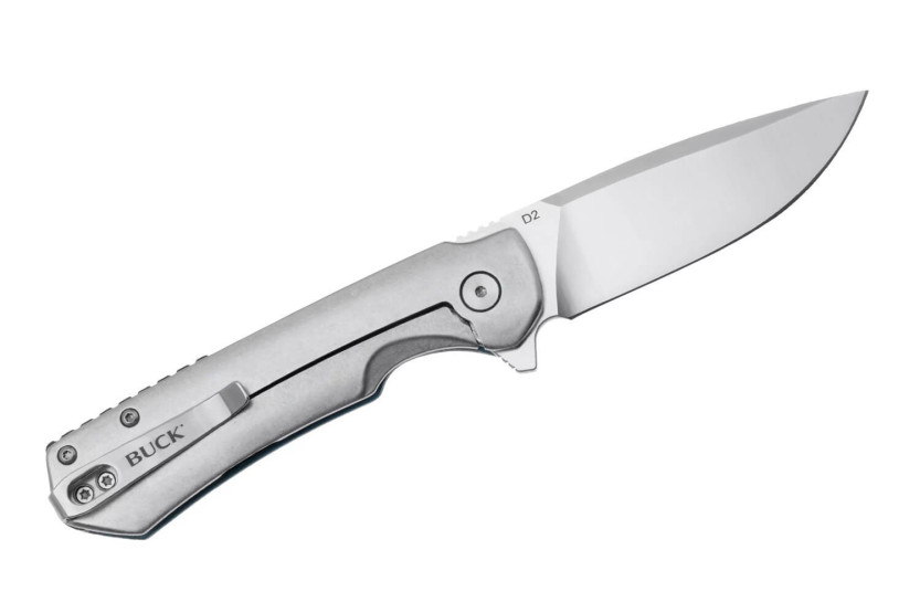 0714BLS Navaja plegable BUCK STINGER 11cm mango azul