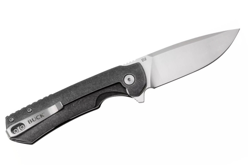0714BKS BUCK STINGER foldekniv 11 cm med sort skaft