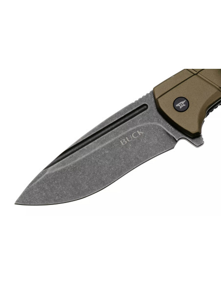 0713GRS BUCK RUCKUS vouwmes 12cm groen handvat