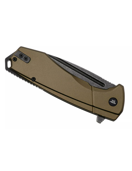 0713GRS BUCK RUCKUS foldekniv 12 cm med grønt skaft