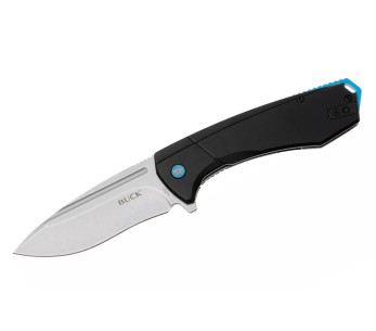 0713BLS Navaja plegable BUCK RUCKUS con mango negro y azul 12cm