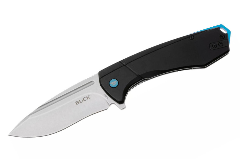 BUCK RUCKUS 0713BLS folding knife black and blue handle 12cm