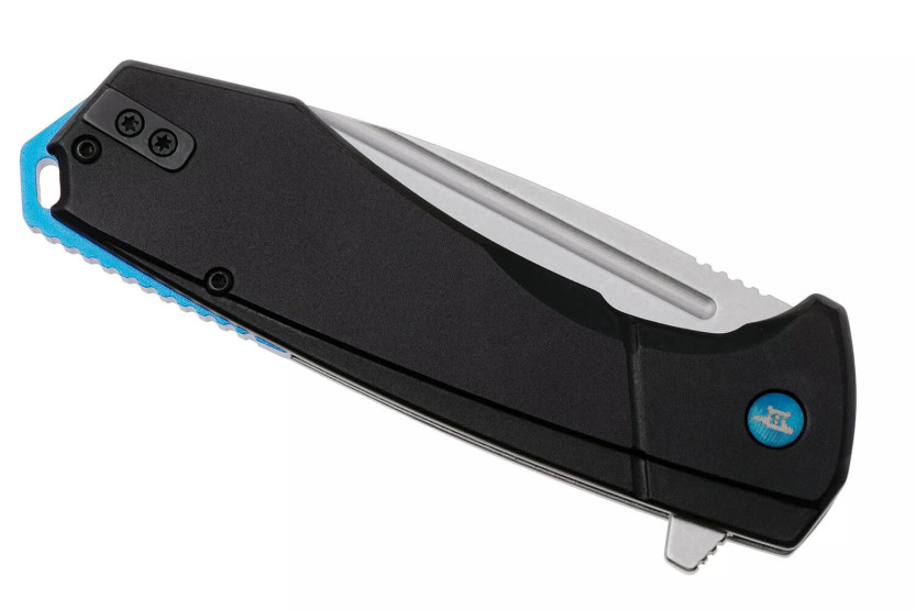 0713BLS Coltello pieghevole BUCK RUCKUS con manico nero e blu 12 cm