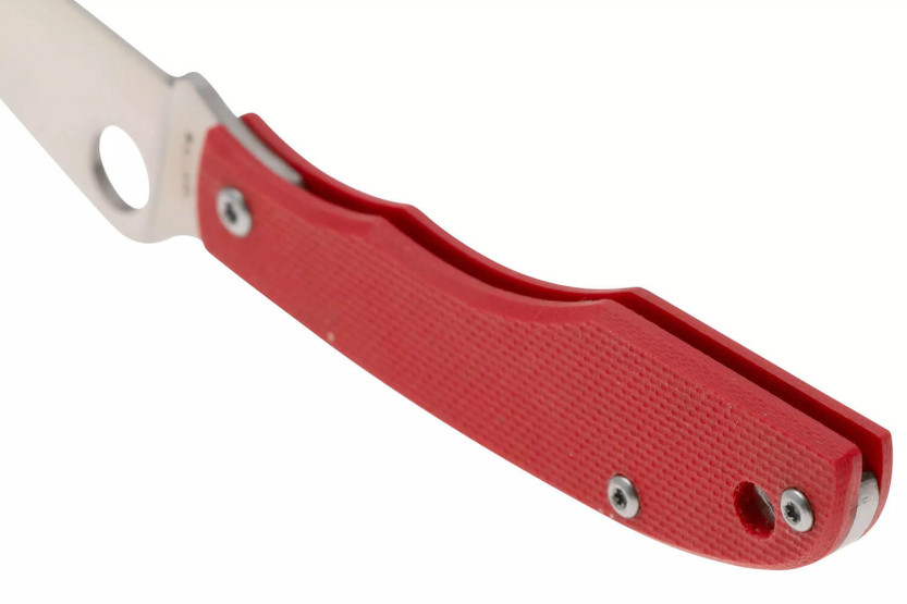 Navalha dobrável Spyderco Grasshopper C138GRDP Cabo de 7,2 cm em G10 vermelho