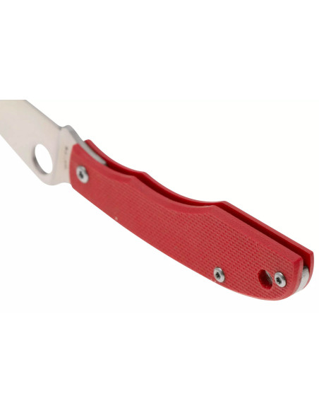 Spyderco Grasshopper C138GRDP folding knife 7.2cm handle in G10 red