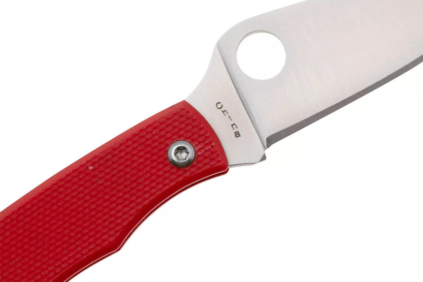 Spyderco Grasshopper C138GRDP folding knife 7.2cm handle in G10 red