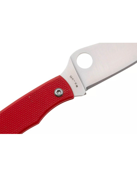 Navalha dobrável Spyderco Grasshopper C138GRDP Cabo de 7,2 cm em G10 vermelho