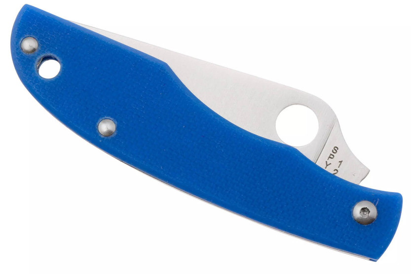Spyderco Grasshopper C138GBLP taittoveitsi 7.2cm kahva sinistä G10:tä