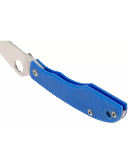 Spyderco Grasshopper C138GBLP taittoveitsi 7.2cm kahva sinistä G10:tä
