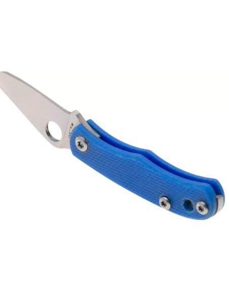 Spyderco Bug C133GBKP taittoveitsi 4.3cm kahva sinistä G10:tä