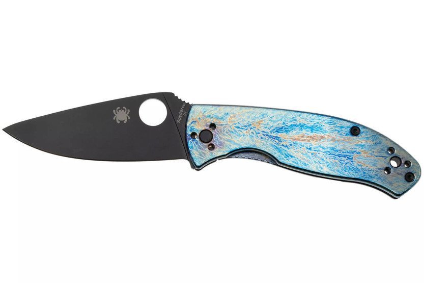 Spyderco Tenacious C122TIBLBKD2P coltello pieghevole 11,1 cm manico in titanio blu