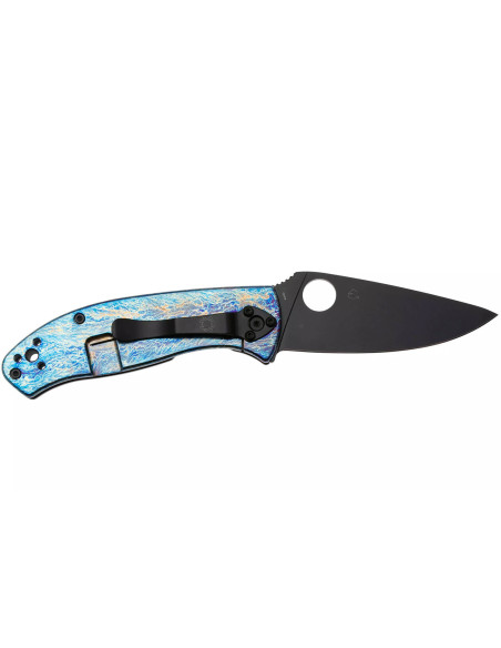 Klappmesser Spyderco Tenacious C122TIBLBKD2P 11,1cm Griff aus blauem Titanium