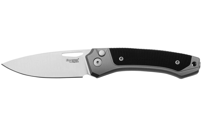 Klappmesser LionSteel Twain TW-GYGBK 10,5cm Griff aus grauem Titanium und schwarzem G10