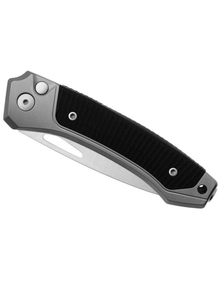 LionSteel Twain TW-GYGBK folding knife 10.5cm handle in grey titanium and black G10