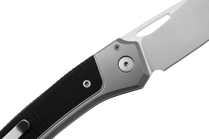 LionSteel Twain TW-GYGBK coltello pieghevole 10,5 cm manico in titanio grigio e G10 nero