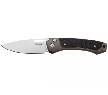 LionSteel Twain TW-BRCF coltello pieghevole 10,5 cm bronzo titanio e manico in fibra di carbonio