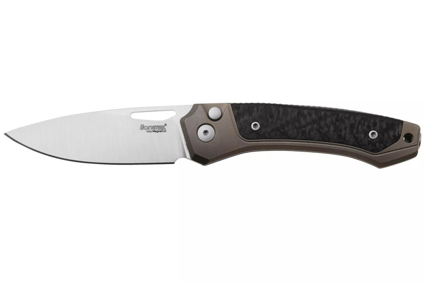 Klappmesser LionSteel Twain TW-BRCF 10,5cm Griff aus Titanium-Bronze und Kohlefaser