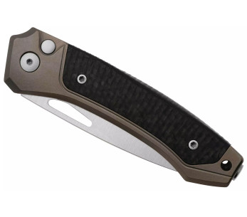 LionSteel Twain TW-BRCF fällkniv 10,5 cm med handtag i titanbrons och kolfiber 2