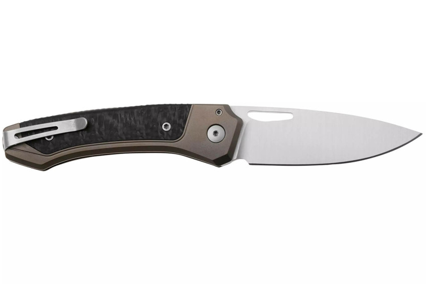 LionSteel Twain TW-BRCF foldekniv 10,5 cm med håndtak i titanbronse og karbonfiber