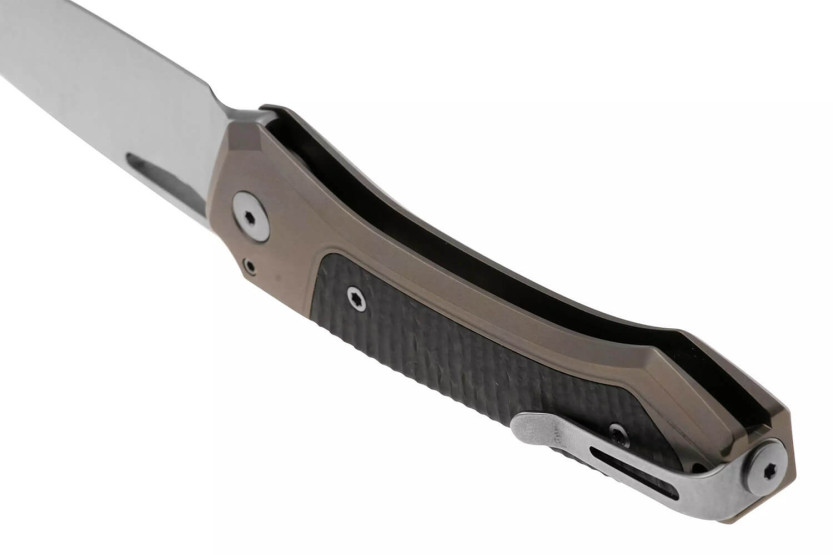 Klappmesser LionSteel Twain TW-BRCF 10,5cm Griff aus Titanium-Bronze und Kohlefaser