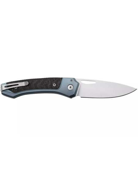 LionSteel Twain TW-BLCF foldekniv 10,5 cm skaft i blå titan og karbonfiber